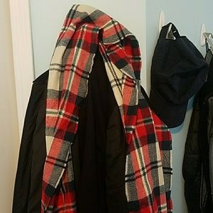 Red plaid scarf